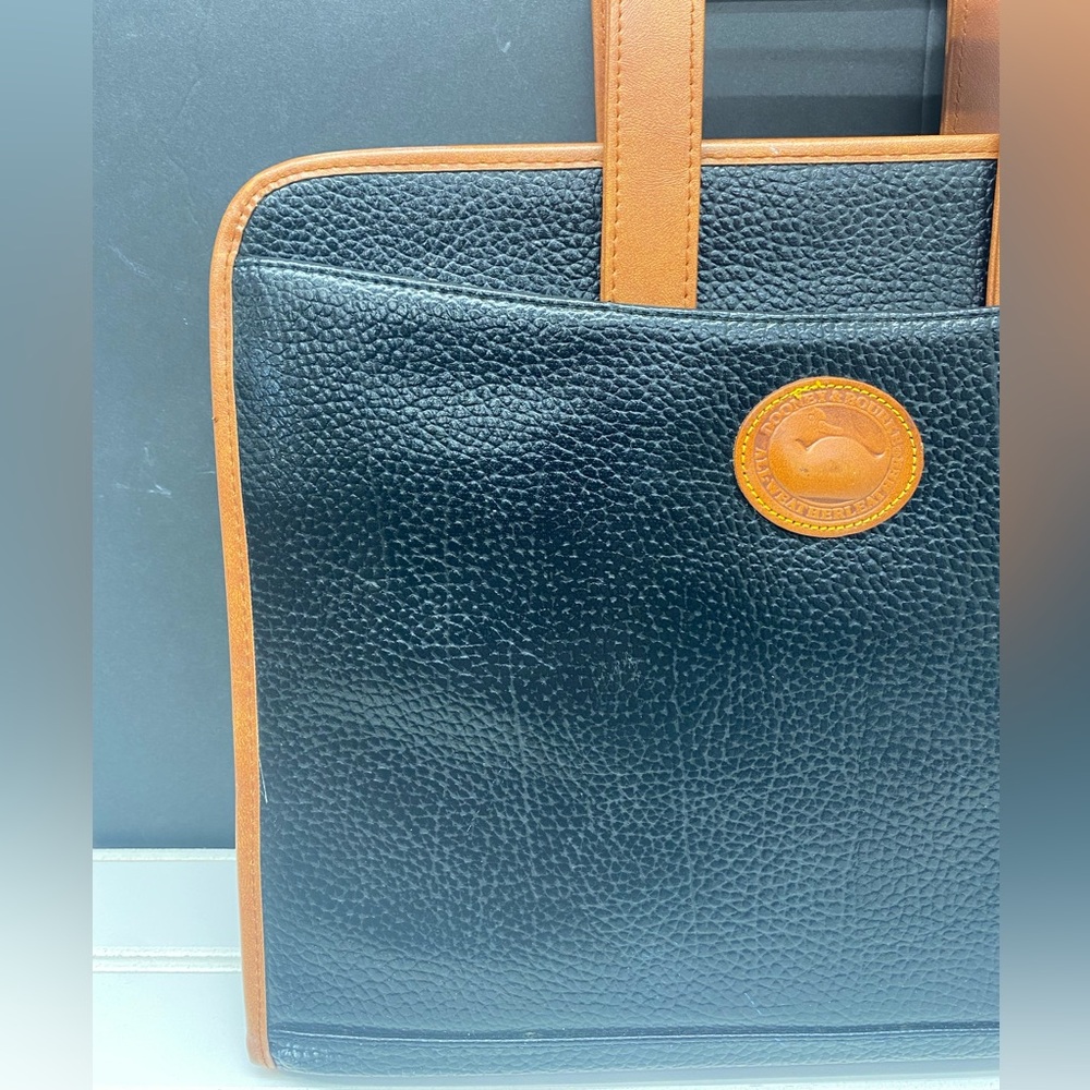 Dooney & Bourke Black Pebbled Leather Portfolio Briefcase - Picture 4 of 17